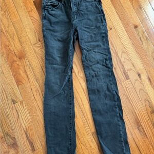 Good American high rise charcoal jeans